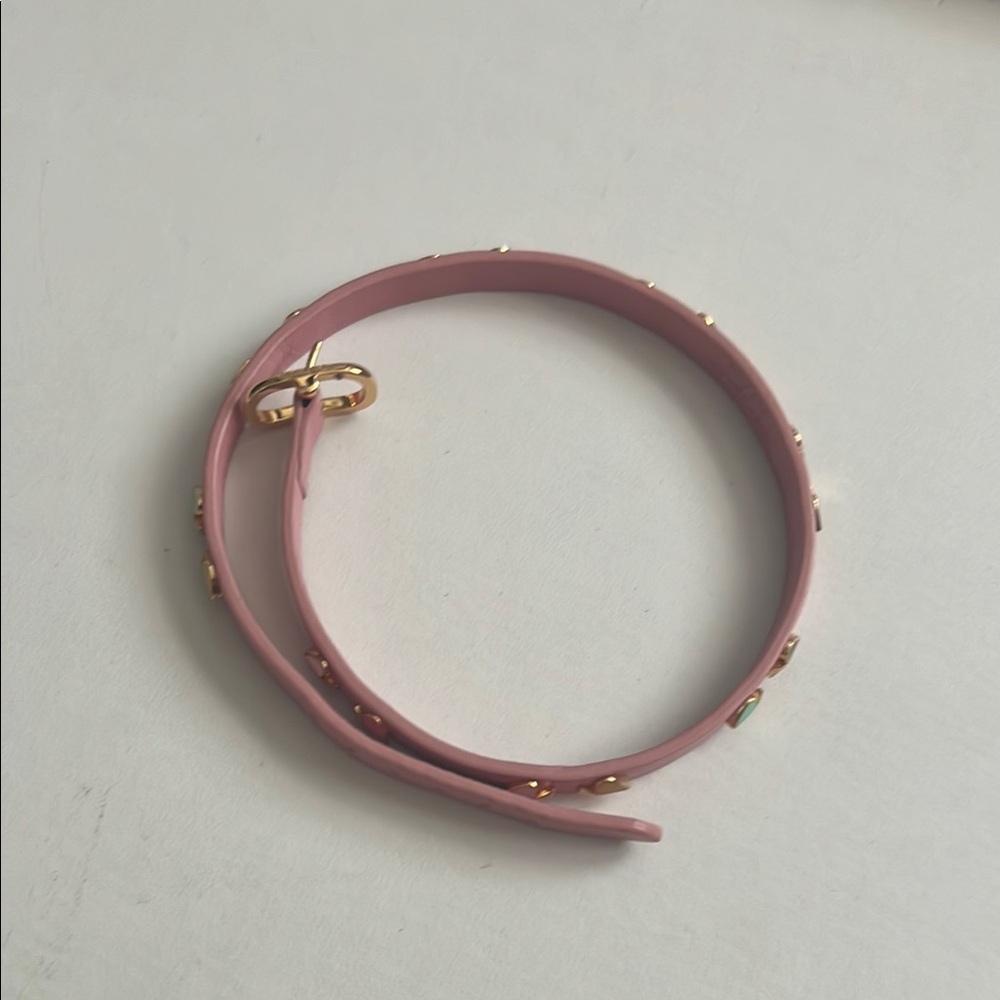 Kate Spade Pink Leather Wrap Bracelet with Gold Spade Accents - Picture 5 of 5
